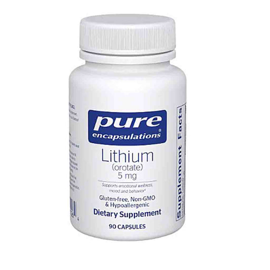 Pure Encapsulations Lithium Orotate 5mg 90c