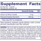 Pure Encapsulations Lithium Orotate 5mg 90c