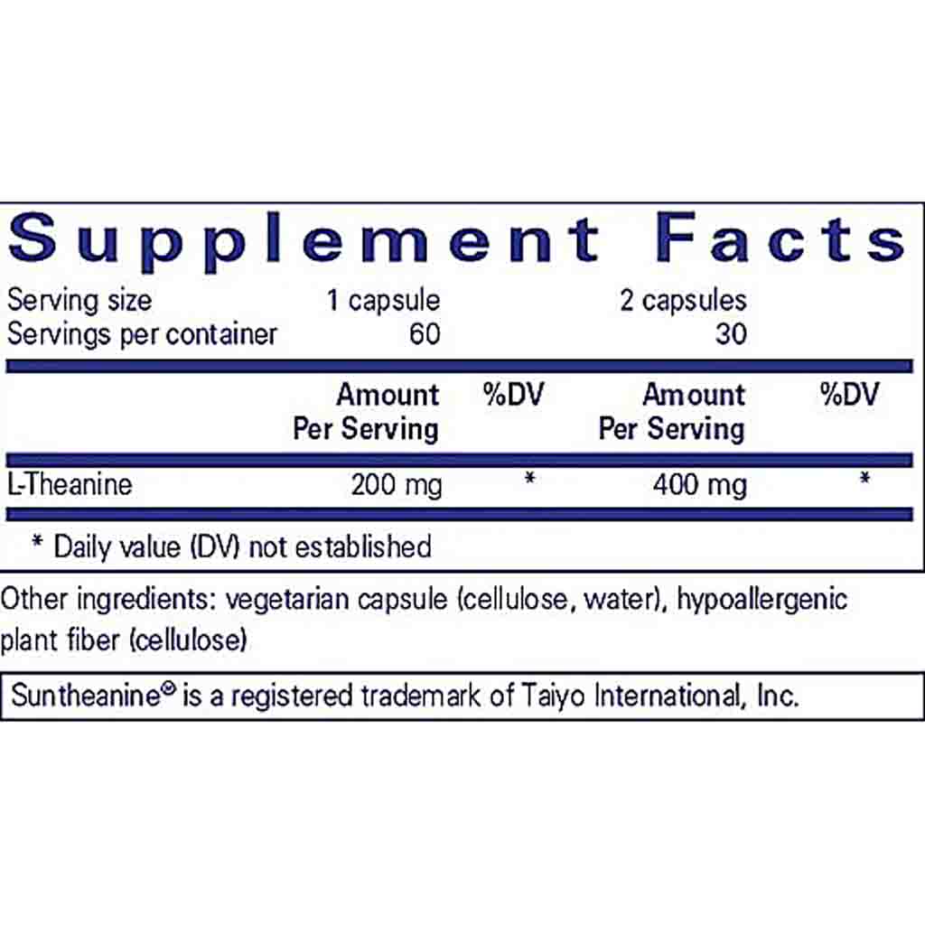 Pure Encapsulations L-Theanine 60c