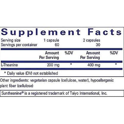 Pure Encapsulations L-Theanine 60c