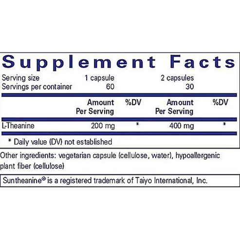 Pure Encapsulations L-Theanine 60c