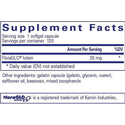 Pure Encapsulations Lutein 20mg 120sg
