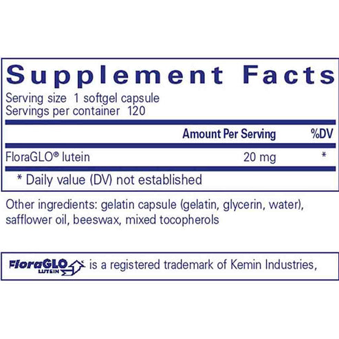 Pure Encapsulations Lutein 20mg 120sg