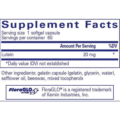 Pure Encapsulations Lutein-Zeaxanthin 60c