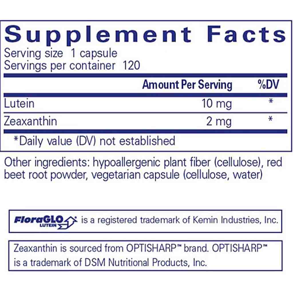 Pure Encapsulations Lutein-Zeaxanthin 120c