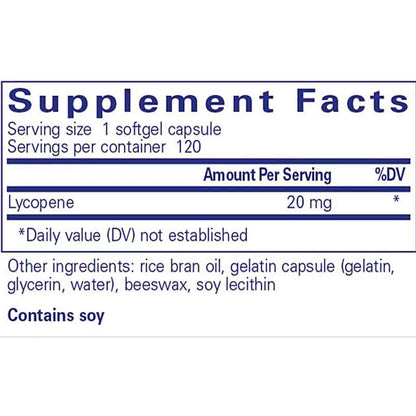 Pure Encapsulations Lycopene 20mg 60c