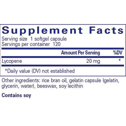 Pure Encapsulations Lycopene 20mg 120c