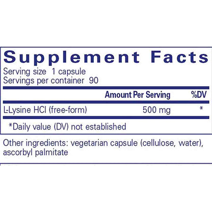 Pure Encapsulations L-Lysine 90c