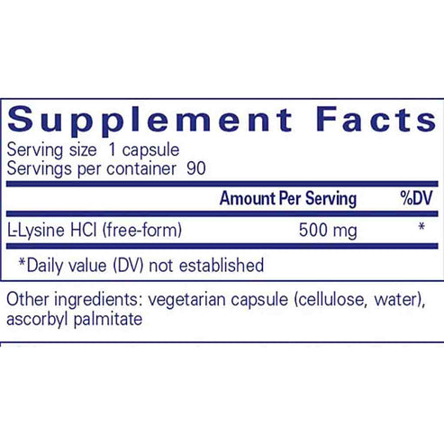 Pure Encapsulations L-Lysine 90c