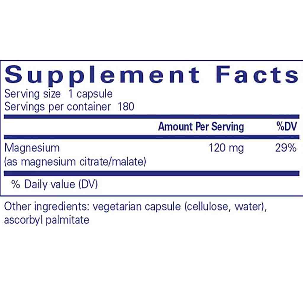 Pure Encapsulations Magnesium (citrate/malate) 180c