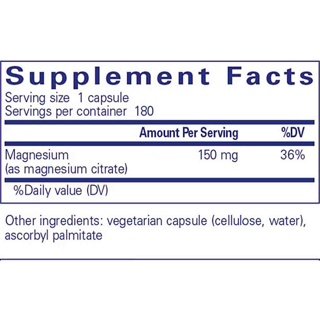 Pure Encapsulations Magnesium (citrate) 180c