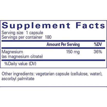 Pure Encapsulations Magnesium (citrate) 180c