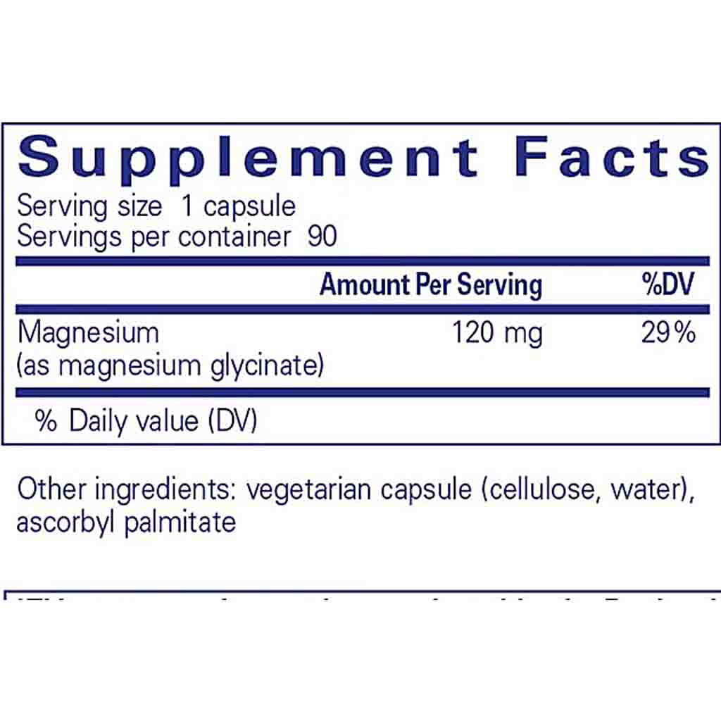 Pure Encapsulations Magnesium (glycinate) 120mg 90c
