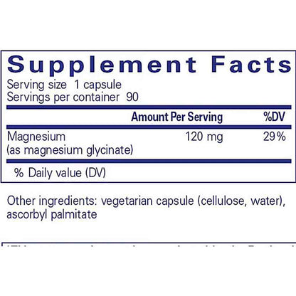 Pure Encapsulations Magnesium (glycinate) 120mg 90c