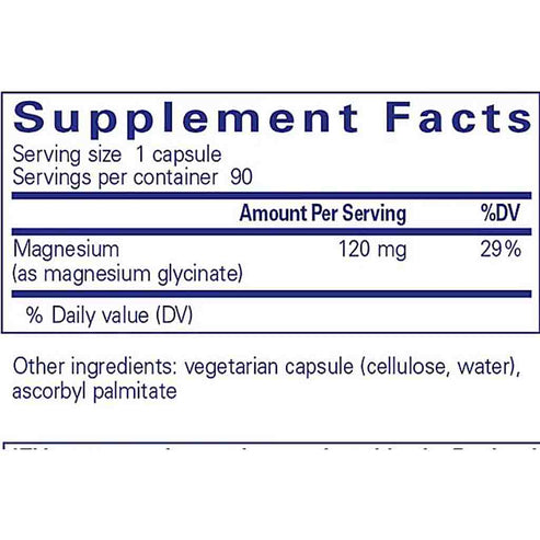 Pure Encapsulations Magnesium (glycinate) 120mg 90c