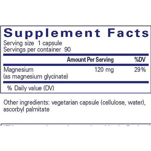 Pure Encapsulations Magnesium (glycinate) 120mg 90c