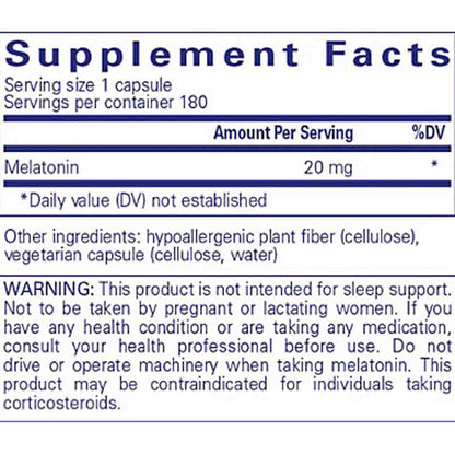 Pure Encapsulations Melatonin 20mg 180c
