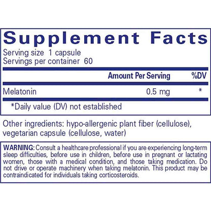 Pure Encapsulations Melatonin 0.5mg 60c