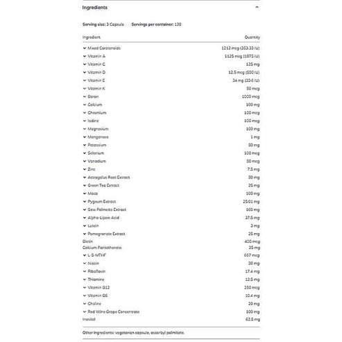 Pure Encapsulations Mens Nutrients 360c