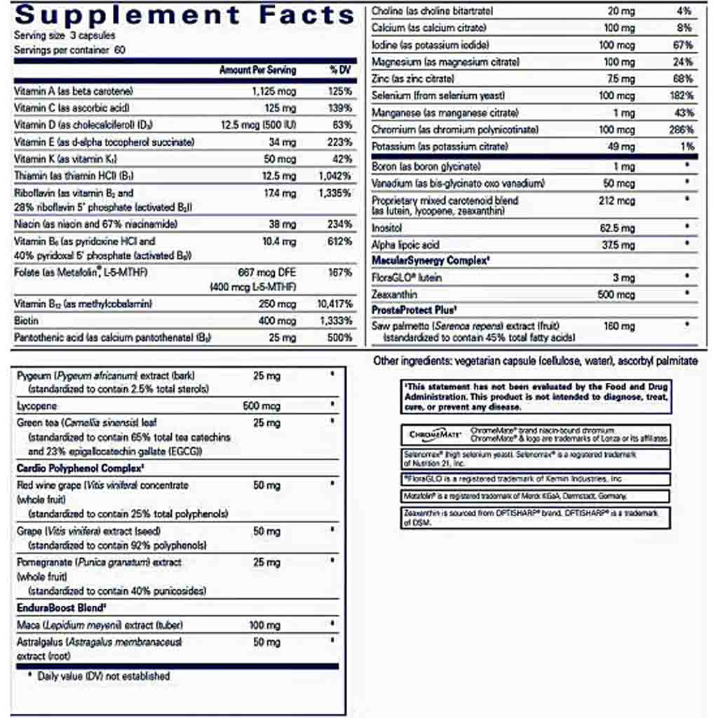 Pure Encapsulations Mens Nutrients 180c