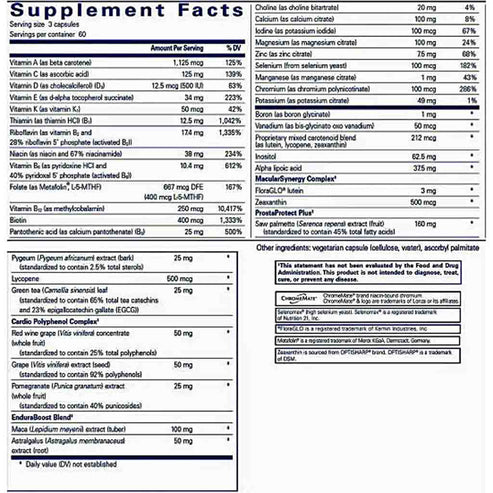 Pure Encapsulations Mens Nutrients 180c