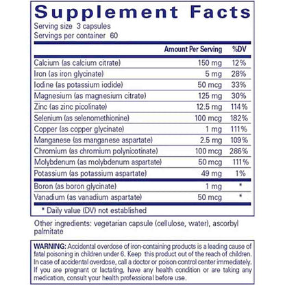 Pure Encapsulations Mineral 650 180c