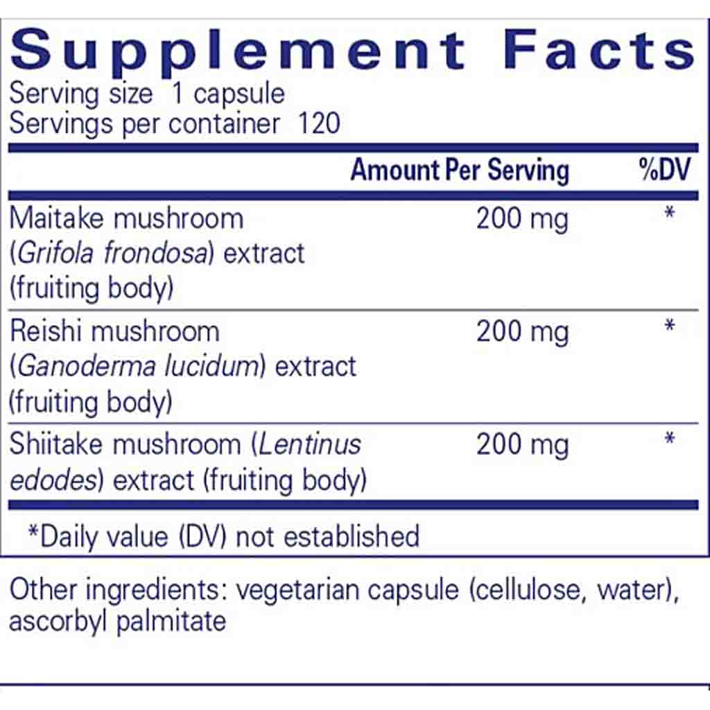 Pure Encapsulations M-R-S mushroom formula 120c