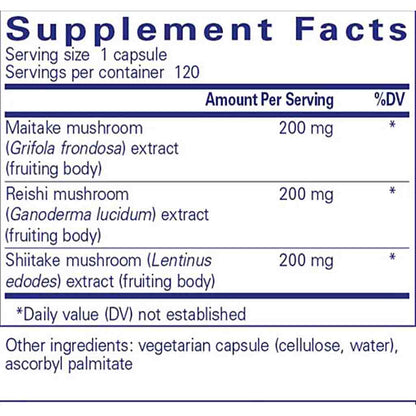 Pure Encapsulations M-R-S mushroom formula 120c