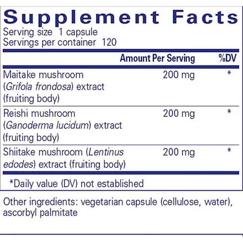 Pure Encapsulations M-R-S mushroom formula 120c
