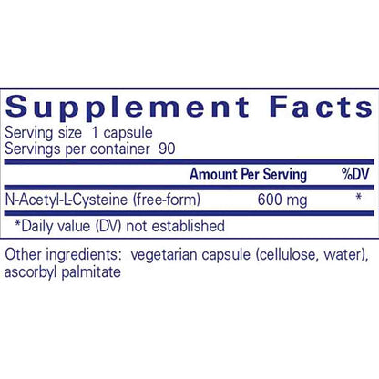 Pure Encapsulations NAC 600mg 90c