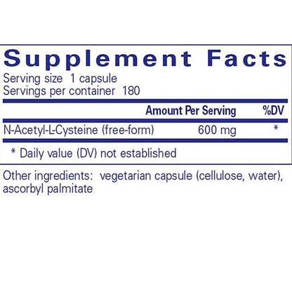 Pure Encapsulations NAC 600mg 180c