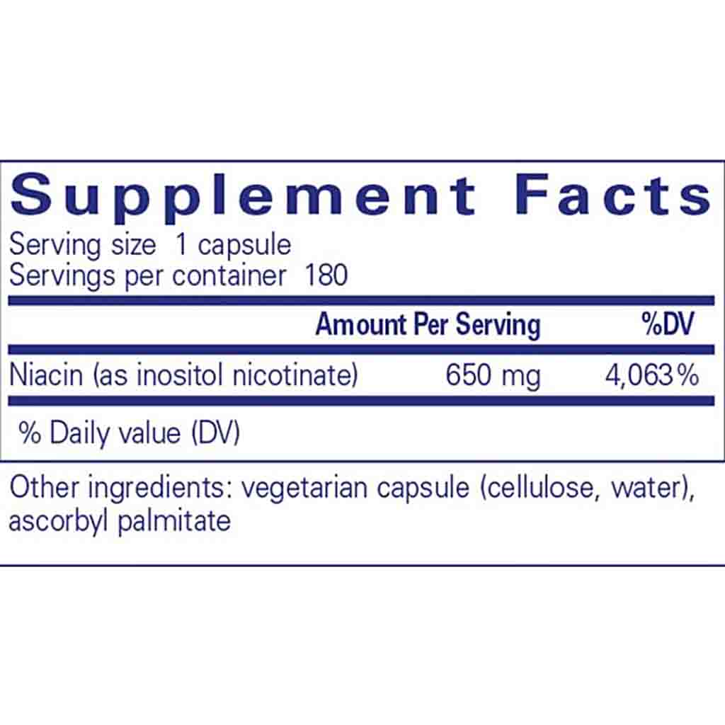 Pure Encapsulations Niacitol 650 mg 180c