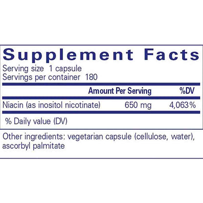 Pure Encapsulations Niacitol 650 mg 180c