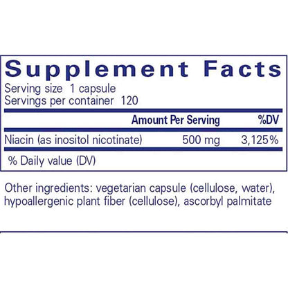 Pure Encapsulations Niacitol 500mg 120c