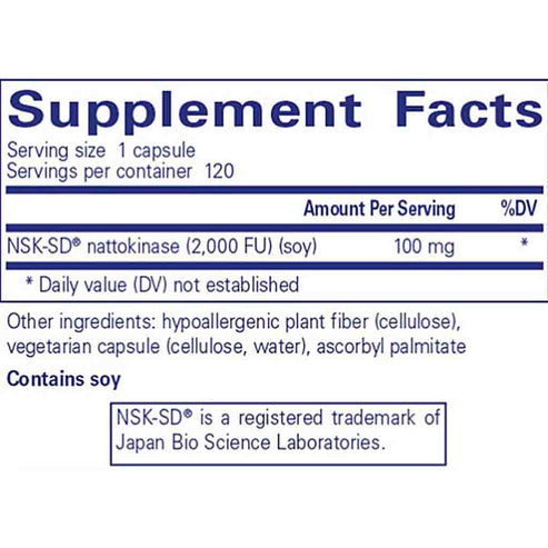 Pure Encapsulations NSK-SD (Nattokinase) 100mg 120c