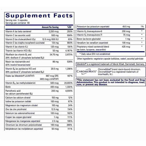 Pure Encapsulations Nutrient 950 with Vitamin K 180c