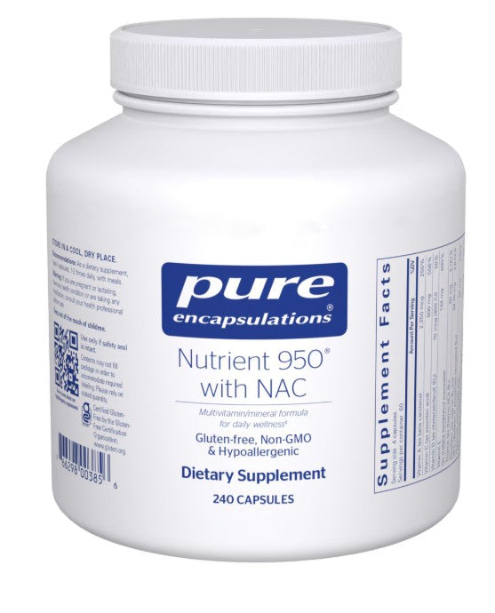 Pure Encapsulations Nutrient 950 with NAC 240c (without Copper, Iron, Iodine, or Boron)