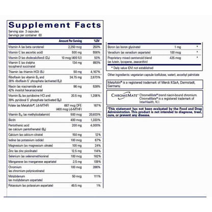 Pure Encapsulations Nutrient 950 without Copper & Iron 180c