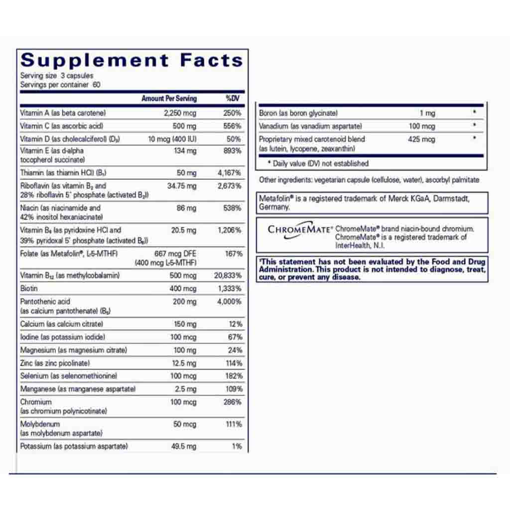 Pure Encapsulations Nutrient 950 without Iron 180c