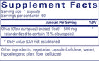 Pure Encapsulations Olive Leaf Extract 60c