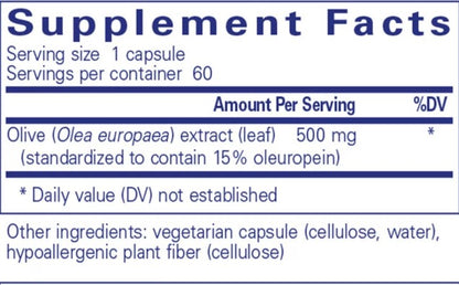 Pure Encapsulations Olive Leaf Extract 60c