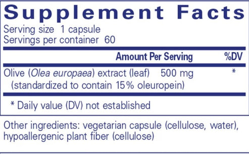 Pure Encapsulations Olive Leaf Extract 60c