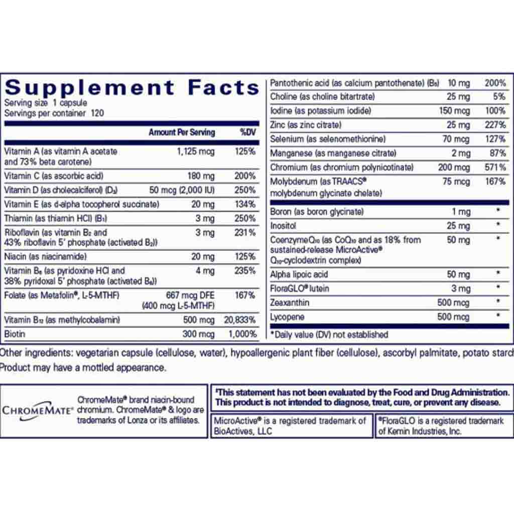 Pure Encapsulations O.N.E Multivitamin 120c