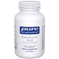 Supplement bottle labeled 'pure encapsulations Pantothenic Acid' on a white background