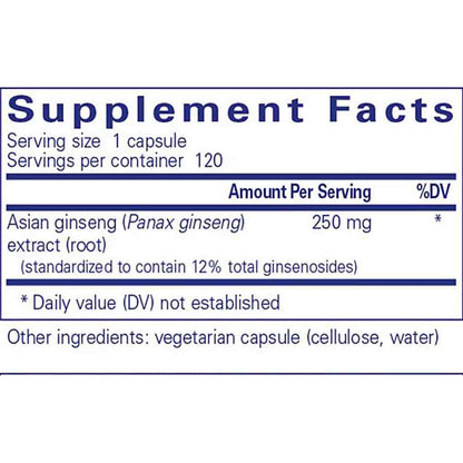 Pure Encapsulations Panax Ginseng 120c