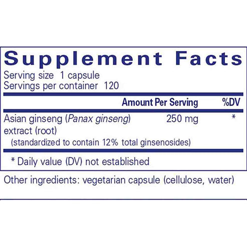 Pure Encapsulations Panax Ginseng 120c