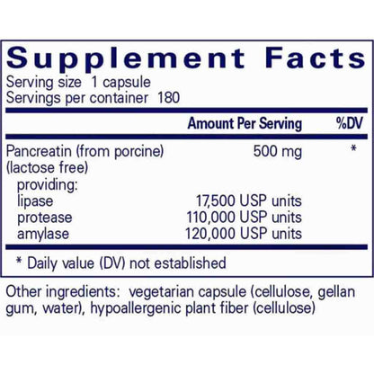 Pure Encapsulations Pancreatic Enzyme Formula 180c