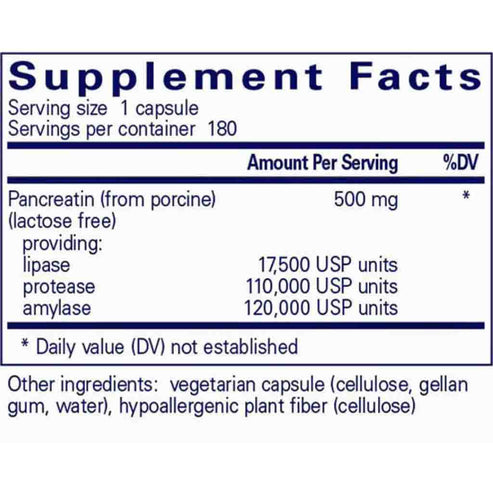Pure Encapsulations Pancreatic Enzyme Formula 180c