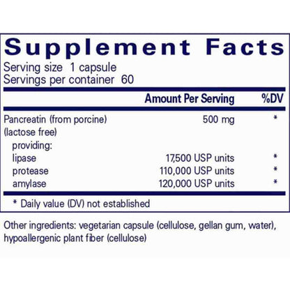 Pure Encapsulations Pancreatic Enzyme Formula 60c
