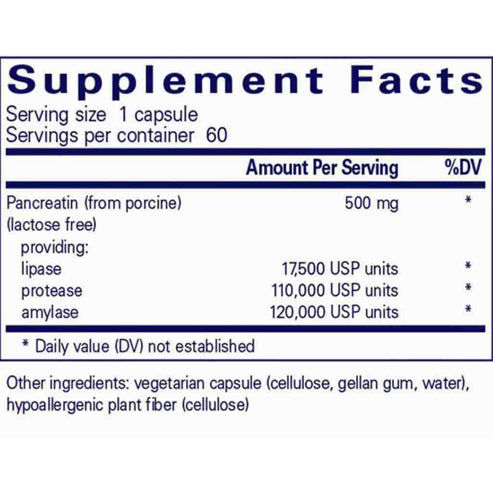 Pure Encapsulations Pancreatic Enzyme Formula 60c